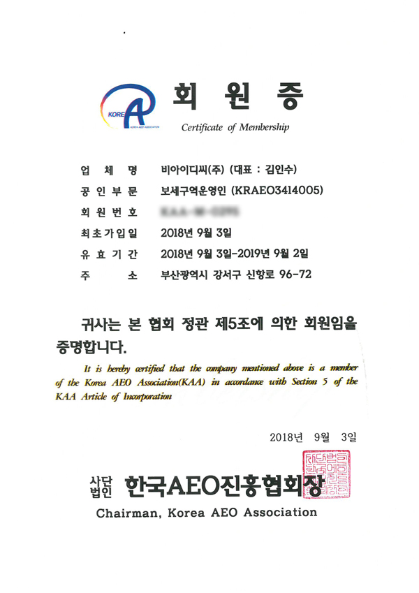 Certificate of leading company